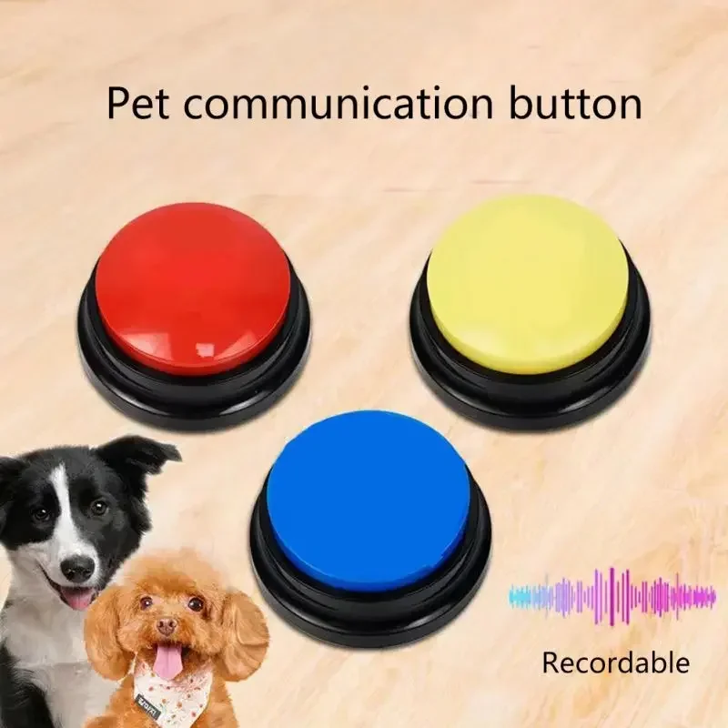 Interactive Squeaky Plush Dog Toy - 2026 Recordable Talking Pet Button Voice