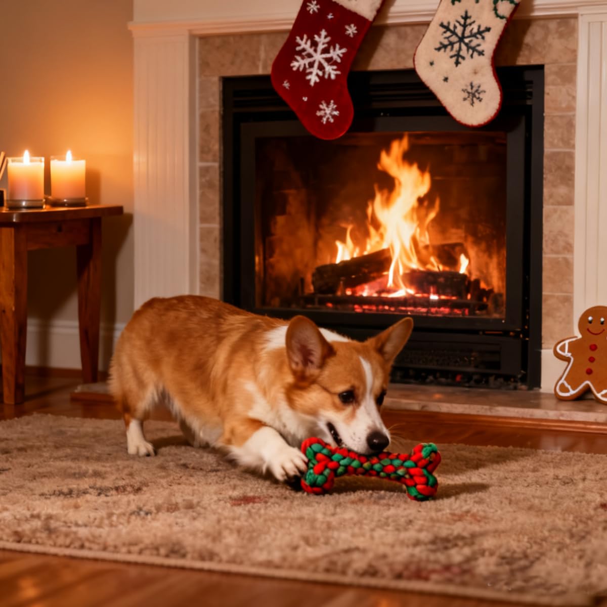 Christmas Cotton Rope Dog Chew - огляд і ціна Teeth Cleaning Dog Chew Bone