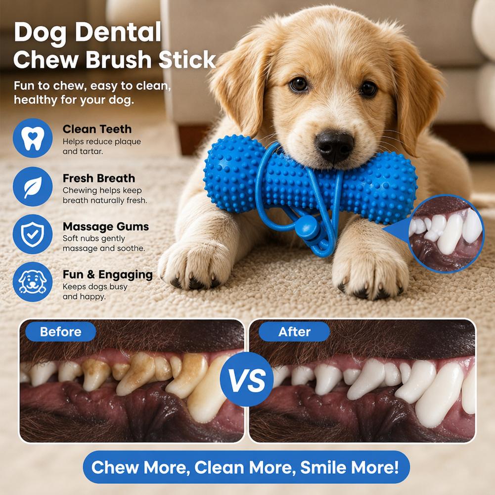 Dog Teething Dental Chew Stick - огляд і ціна Teeth Cleaning Dog Chew Bone